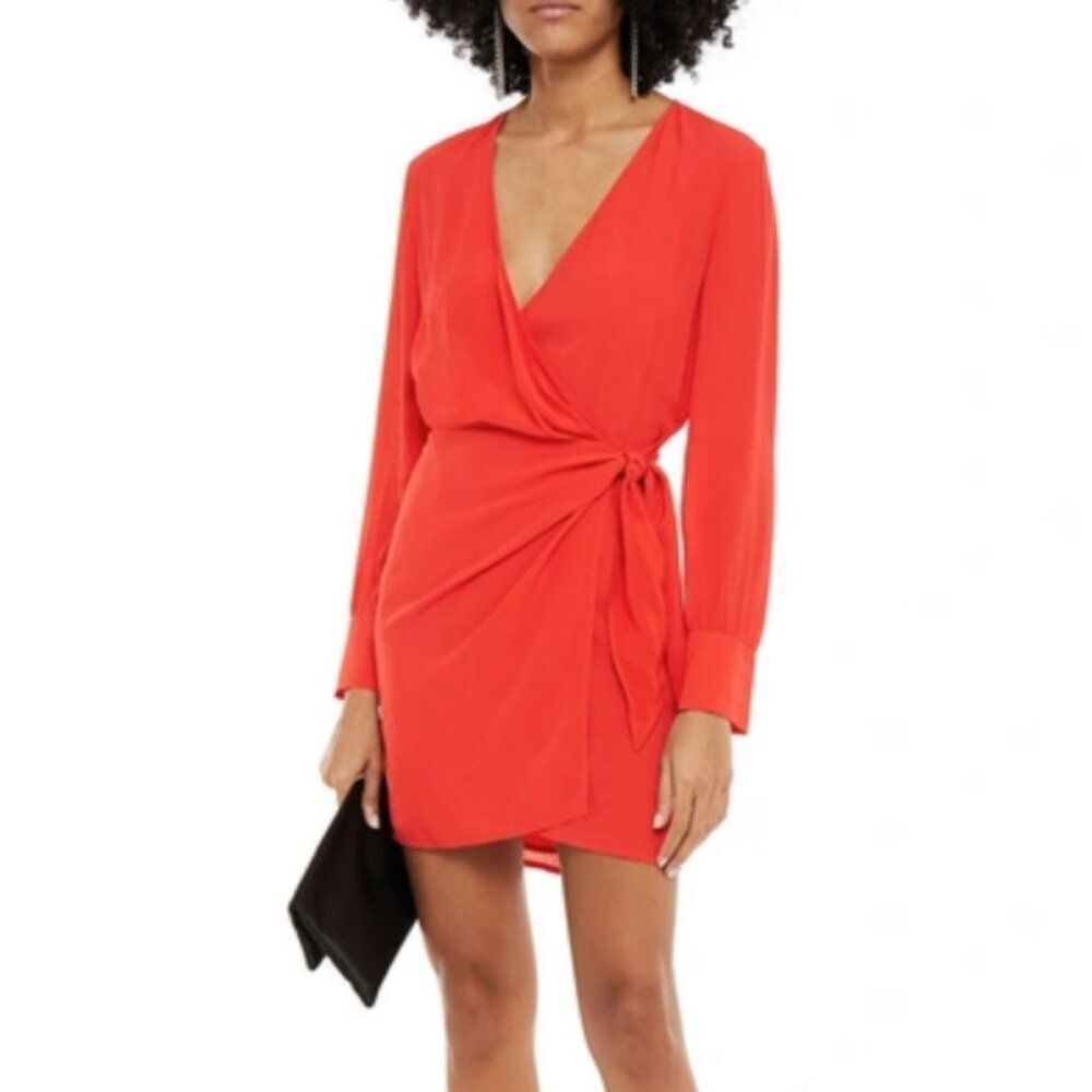 IRO Ophie surplice wrap dress 34 XS - Picture 3 of 6